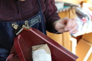 Hand stitching leather, for beginners