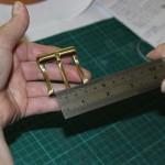 Measuring a buckle to fit a leather belt or strap