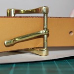 Image showing that leather strap is too narrow for buckle