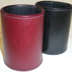 Leather Desk pots - Butt and Box stitched
